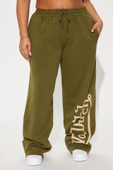 Von Dutch Vintage Wide Leg Pant - Olive