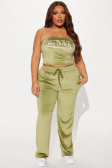 Von Dutch Velour Tube Top - Olive