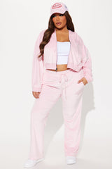 Von Dutch Velour Rhinestone Hoodie - Pink