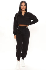 Doing Things Jogger Set - Black