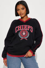 Throwback Chiefs Crew Neck Sweathirt - Black