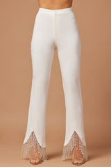 Sadie Pearl Pant - White