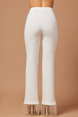 Sadie Pearl Pant - White