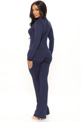Just You And I Pant Set - Navy