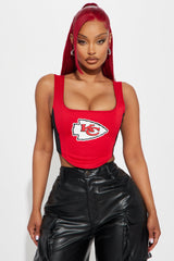 Chiefs Halftime Show Corset Top - Red/Black
