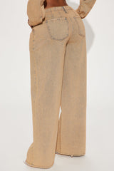 Big Attraction Tinted Baggy Jeans - Mocha