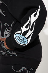 Von Dutch Car Show Zip Front Hoodie - Black/combo