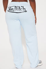 Von Dutch Classic Wide Leg Pant - Blue/Black