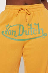 Von Dutch Trendy Wide Leg Pant - Orange/combo