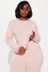 Playboy Rhinestone Cozy Top - Pink