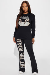 Von Dutch Hit The Road Long Sleeve Top - Black