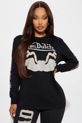 Von Dutch Hit The Road Long Sleeve Top - Black
