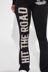 Von Dutch Hit The Road Flare Pant - Black