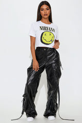 Nirvana Smiley Baby Tee - White