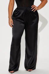 Elevate You Satin Pant - Black