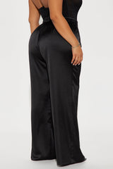 Elevate You Satin Pant - Black