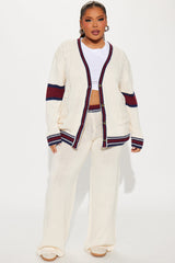 Rich Again Sweater Pant Set - Cream/combo