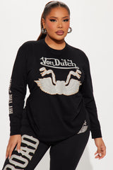 Von Dutch Hit The Road Long Sleeve Top - Black
