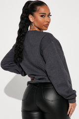 Nirvana Washed Crew Neck Sweatshirt - Black Wash
