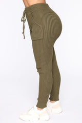 Cozy Nights Pant Set - Olive