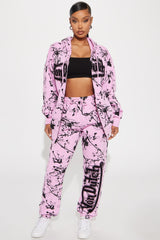 Von Dutch Masterpiece Zip Up Hoodie - Pink/combo