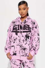Von Dutch Masterpiece Zip Up Hoodie - Pink/combo