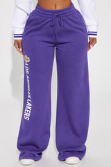 Lakers Warm Up Wide Leg Pant - Purple