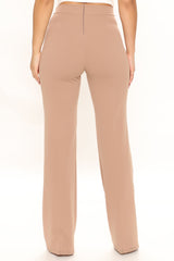 Victoria High Waisted Dress Pants - Taupe