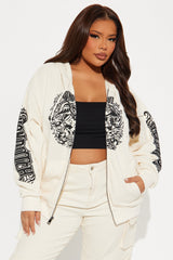Von Dutch Novelty Print Sweatshirt - Cream/combo