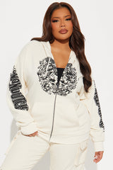 Von Dutch Novelty Print Sweatshirt - Cream/combo