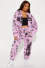 Von Dutch Masterpiece Zip Up Hoodie - Pink/combo