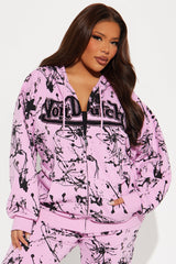 Von Dutch Masterpiece Zip Up Hoodie - Pink/combo