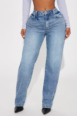 Mikaela Non Stretch Boyfriend Jeans - Medium Wash