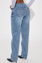 Mikaela Non Stretch Boyfriend Jeans - Medium Wash