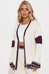 Rich Again Sweater Pant Set - Cream/combo