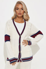 Rich Again Sweater Pant Set - Cream/combo