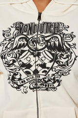 Von Dutch Novelty Print Sweatshirt - Cream/combo