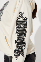 Von Dutch Novelty Print Sweatshirt - Cream/combo