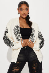 Von Dutch Novelty Print Sweatshirt - Cream/combo