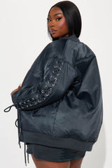 Roxxy Puffer Skirt Set - Charcoal
