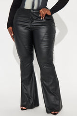 Going Big Coated Flare Pant - Black