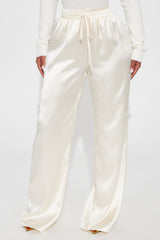 Elevate You Satin Pant - Cream
