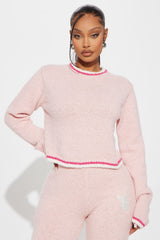 Playboy Rhinestone Cozy Top - Pink