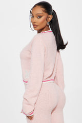 Playboy Rhinestone Cozy Top - Pink