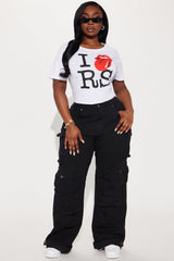 I Love Rolling Stones Baby Tee - White