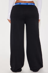 Knicks Free Throw Wide Leg Pant - Black