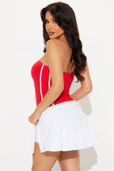 Rise And Shine Lace Top - Red