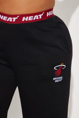 Miami Heat Free Throw Wide Leg Pant - Black