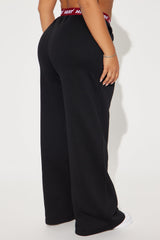 Miami Heat Free Throw Wide Leg Pant - Black