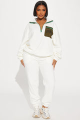 Cozy Adventures Jogger Set - Cream